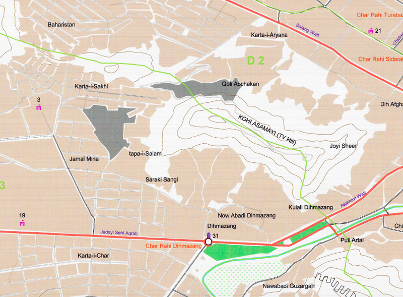 Battle Archives Map Kabul, Afghanistan #2