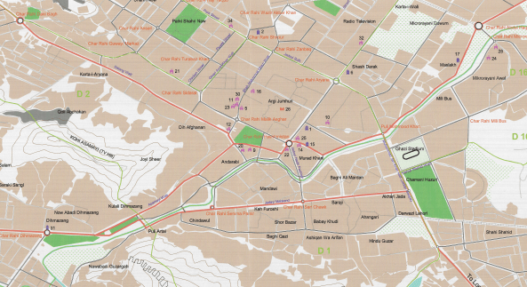 Battle Archives Map Kabul, Afghanistan #2