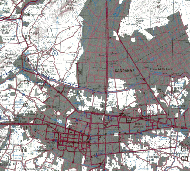Battle Archives Map Kandahar, Afghanistan