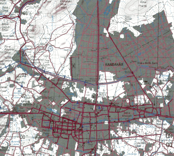 Battle Archives Map Kandahar, Afghanistan