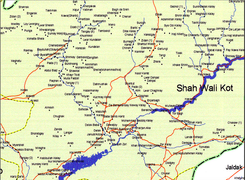 Battle Archives Map Kandahar Province, Afghanistan