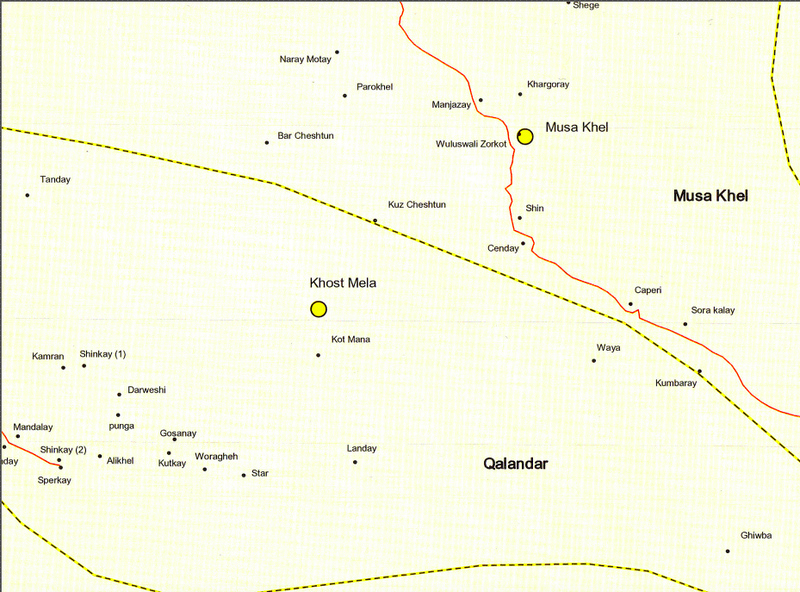 Battle Archives Map Khost Province, Afghanistan