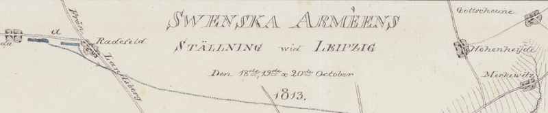 Battle Archives Map Leipzig (Battle of the Nations) Swedish Battle Map