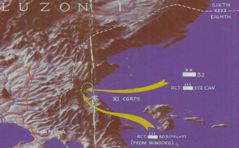 Battle Archives Map Lingayen Gulf, Philippines