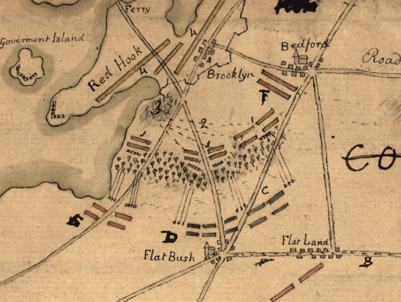 Battle Archives Map Long Island (or Brooklyn or Brooklyn Heights), New York #1