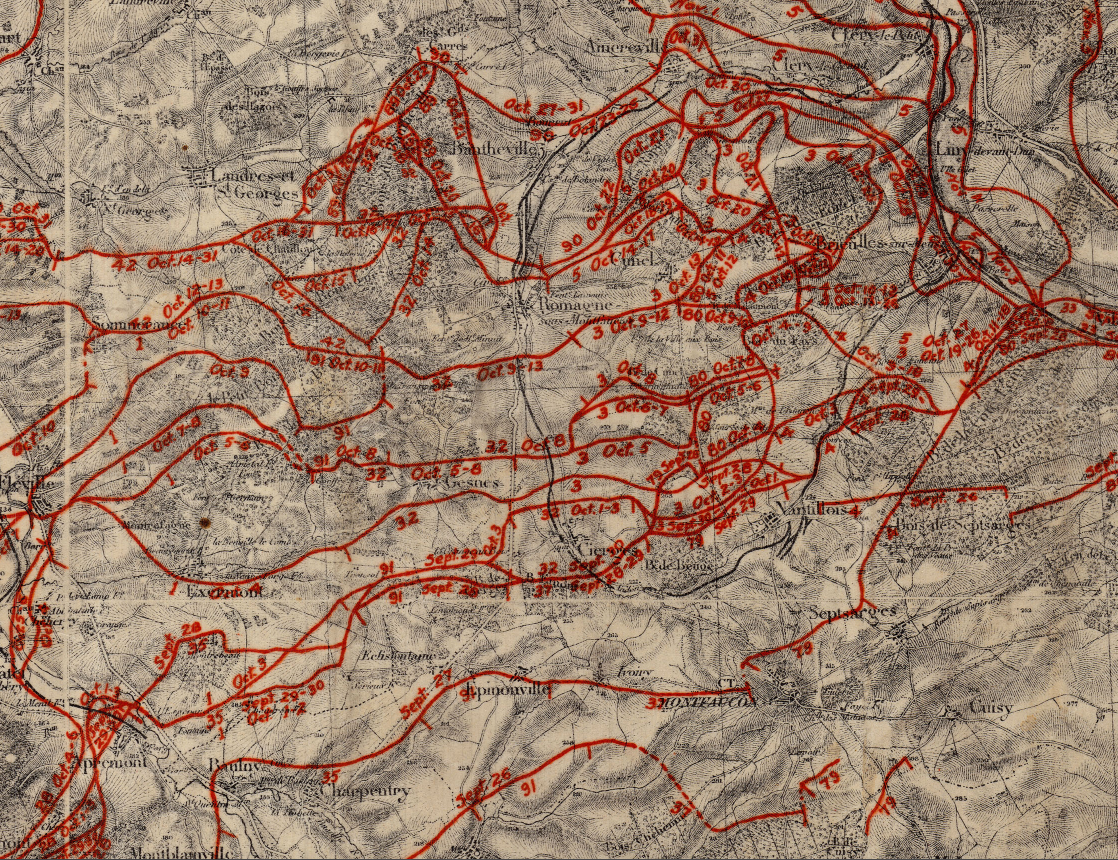 Battle Archives Map Meuse-Argonne Offensive #1