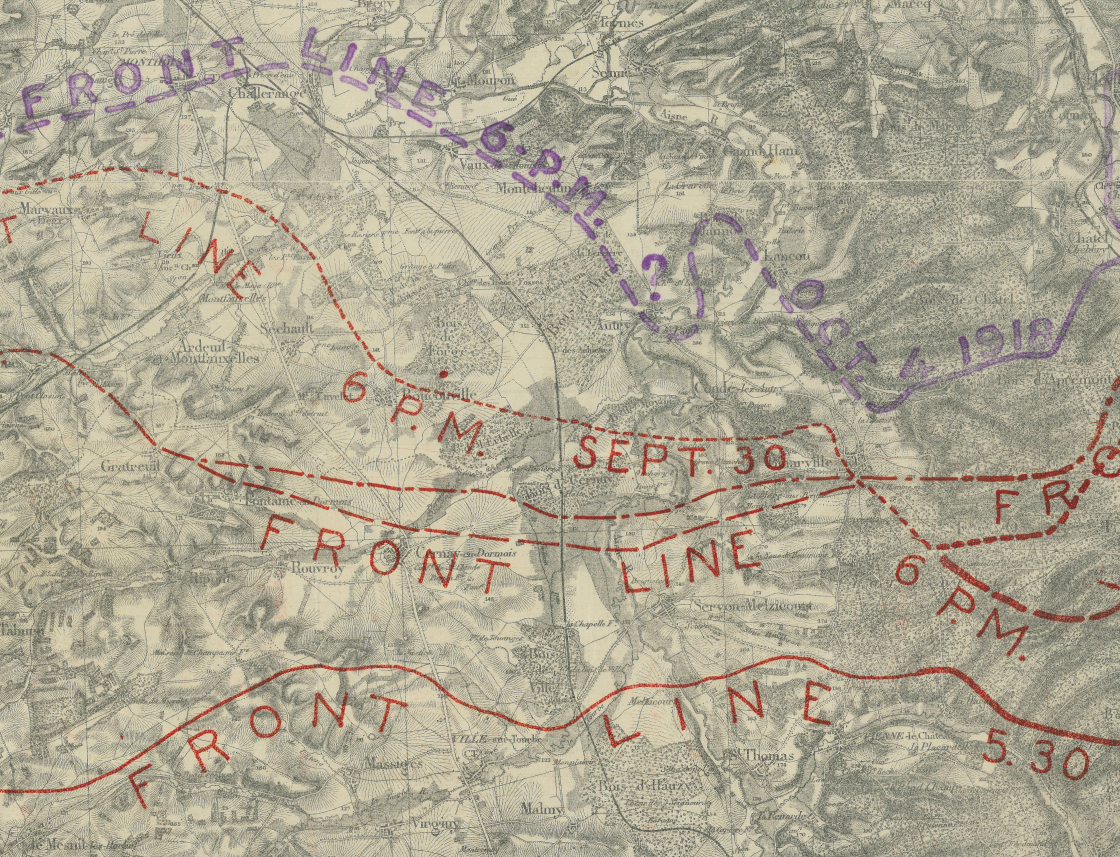 Battle Archives Map Meuse-Argonne Offensive #2