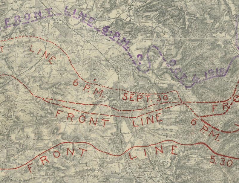 Battle Archives Map Meuse-Argonne Offensive #2