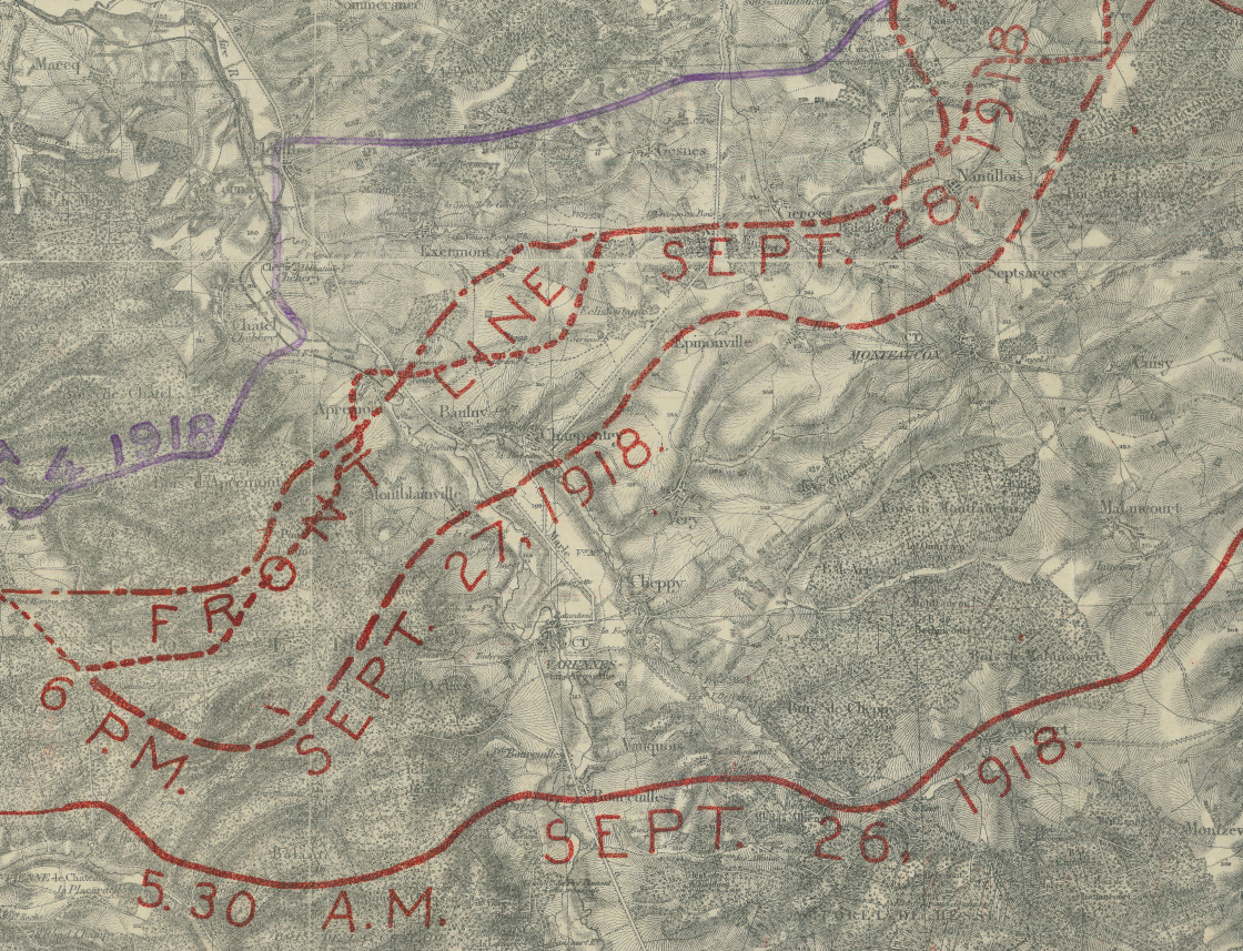 Battle Archives Map Meuse-Argonne Offensive #2