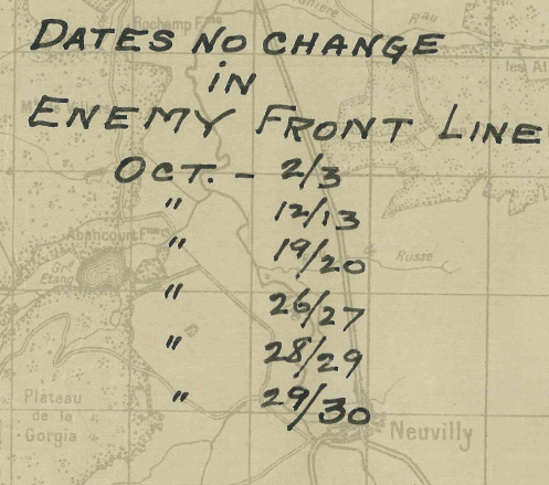 Meuse-Argonne Offensive 1:50,000 Front Line Progression Battle Map