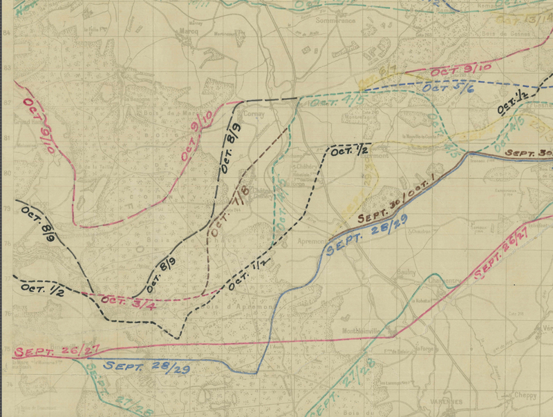 Battle Archives Map Meuse-Argonne Offensive #3
