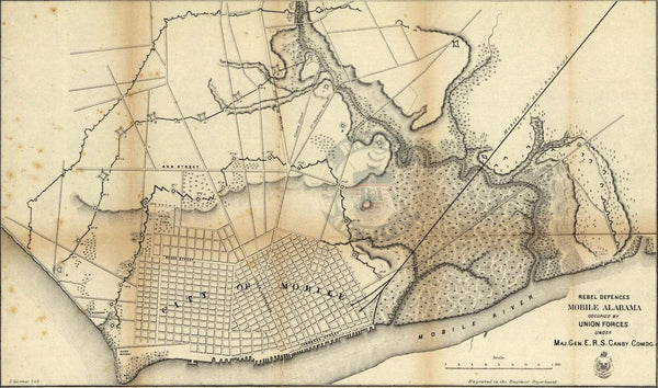 Battle Archives Map Mobile, Alabama #2