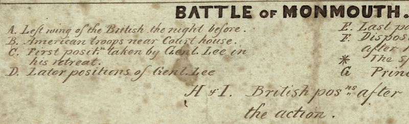 Battle Archives Map Monmouth, New Jersey