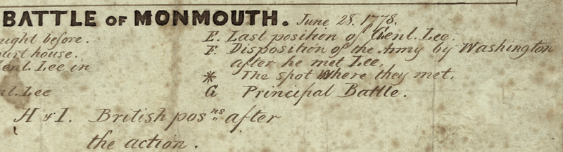 Battle Archives Map Monmouth, New Jersey