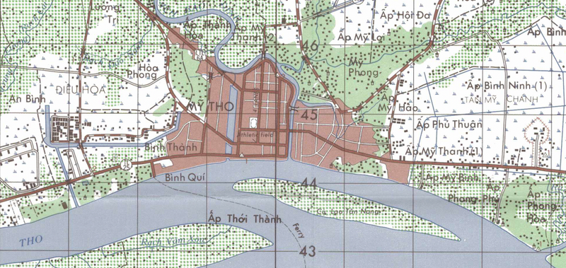 My Tho, Vietnam Topographical Map