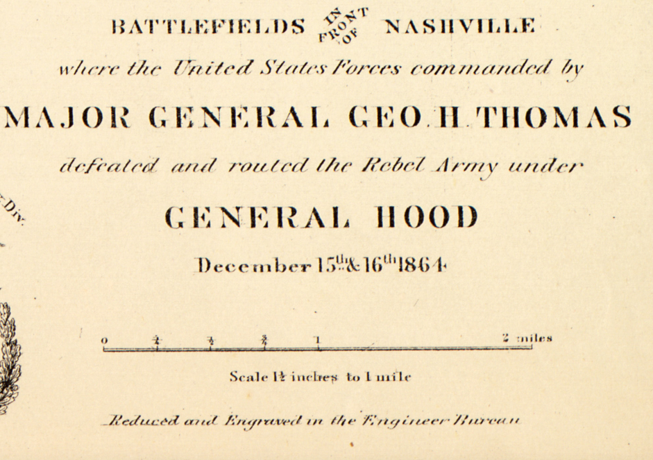 Battle Archives Map Nashville, Tennessee #1