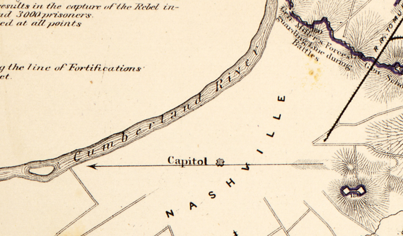 Battle Archives Map Nashville, Tennessee #1