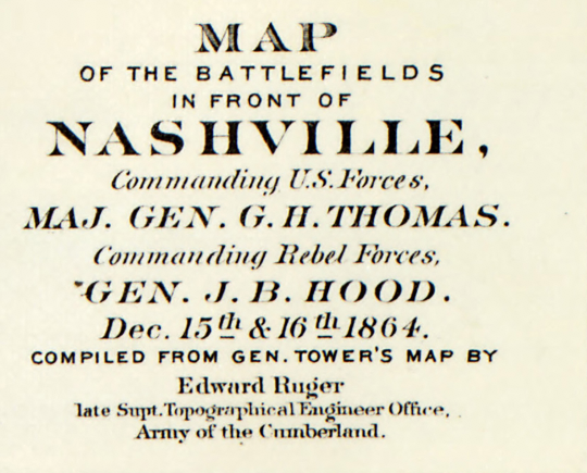Battle Archives Map Nashville, Tennessee #2