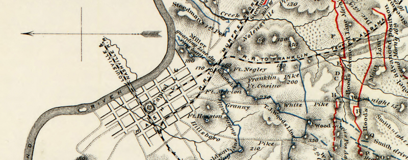 Battle Archives Map Nashville, Tennessee #2