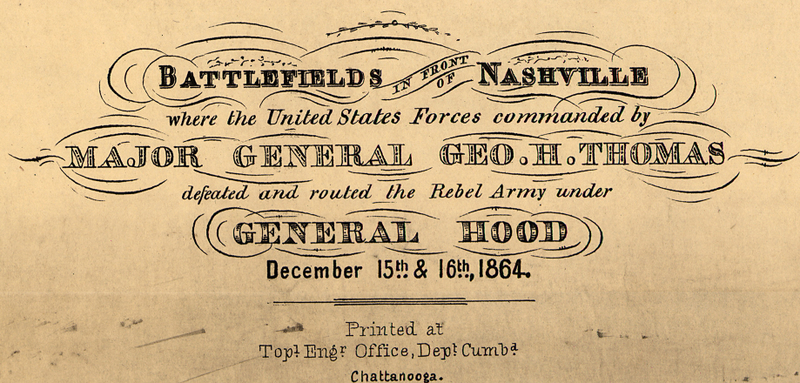 Battle Archives Map Nashville, Tennessee #3