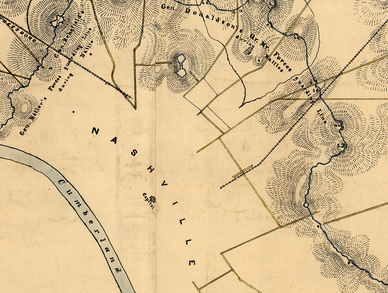 Battle Archives Map Nashville, Tennessee #3