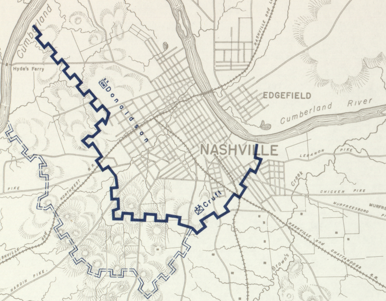 Battle Archives Map Nashville, Tennessee #4