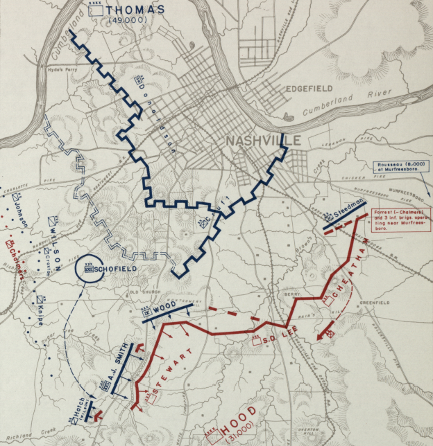 Nashville Tennessee Start And End Battle Map Battle Archives Map Nashville Tennessee 5 