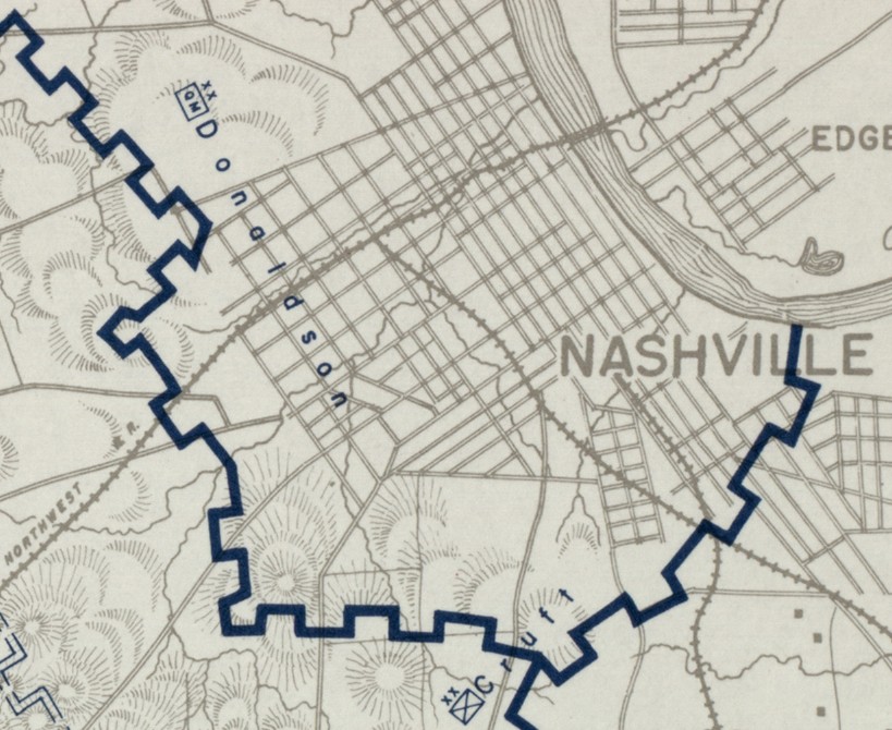 Nashville Tennessee Start And End Battle Map Battle Archives Map Nashville Tennessee 5 