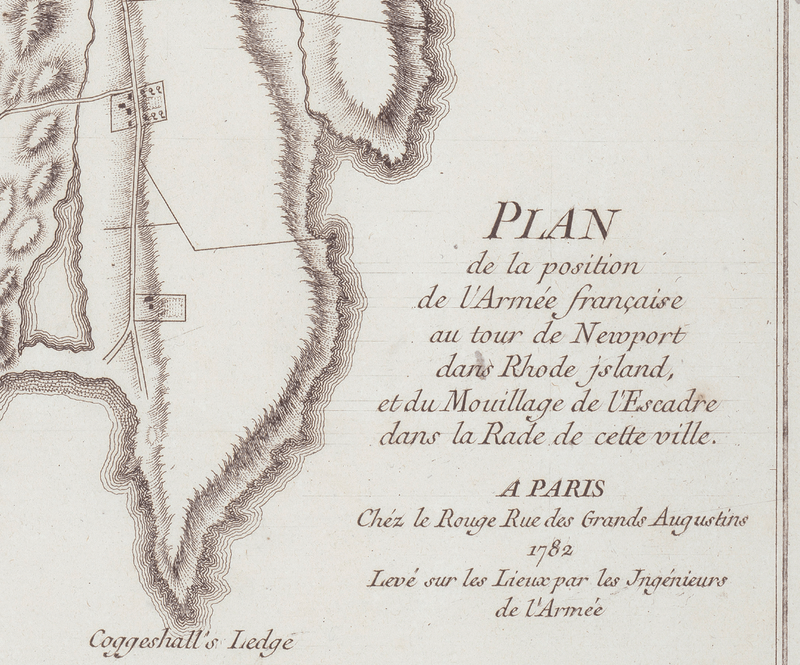 Battle Archives Map Newport, Rhode Island 1782 French Map