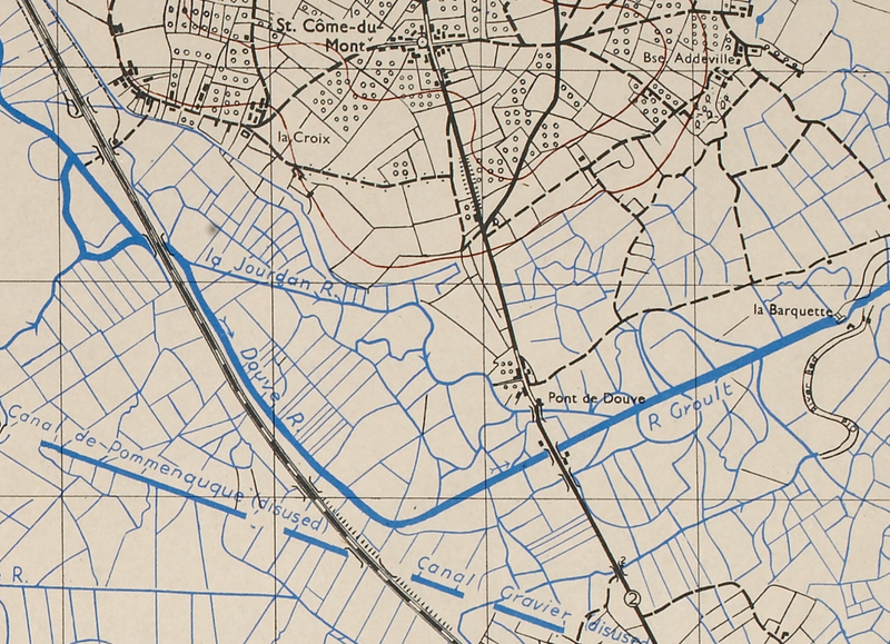 Normandy Carentan Topographical Map