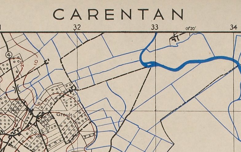 Normandy Carentan Topographical Map