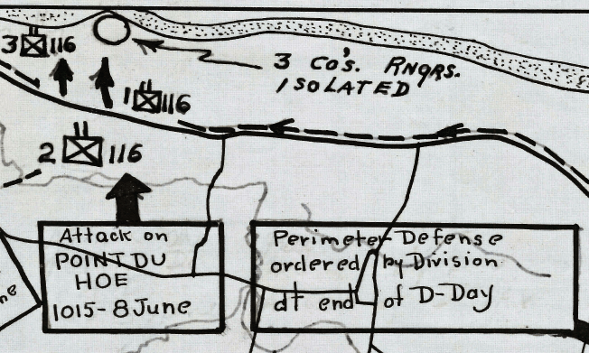 Battle Archives Map Normandy Hand Drawn Beachhead Battle Map