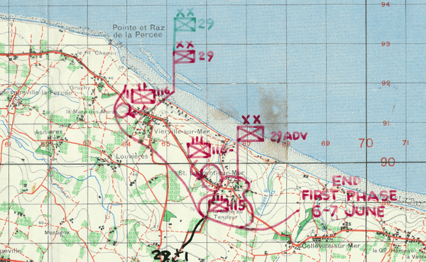 Battle Archives Map Normandy Omaha Beach Battle Map