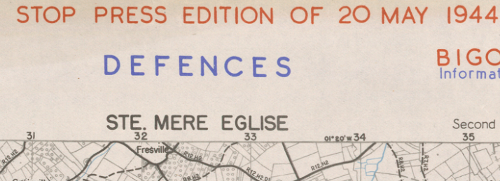 Normandy Ste. Mere-Eglise 1944 Defensive Battle Map
