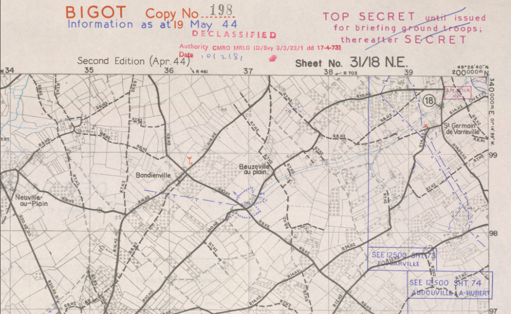 Normandy Ste. Mere-Eglise 1944 Defensive Battle Map