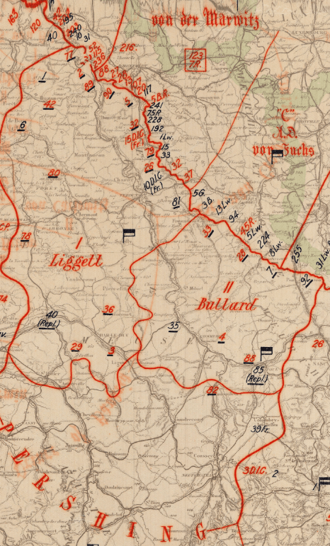 Battle Archives Map Order of Battle at Armistice #1