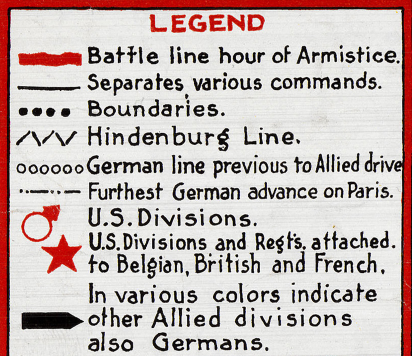 Battle Archives Map Order of Battle at Armistice #2