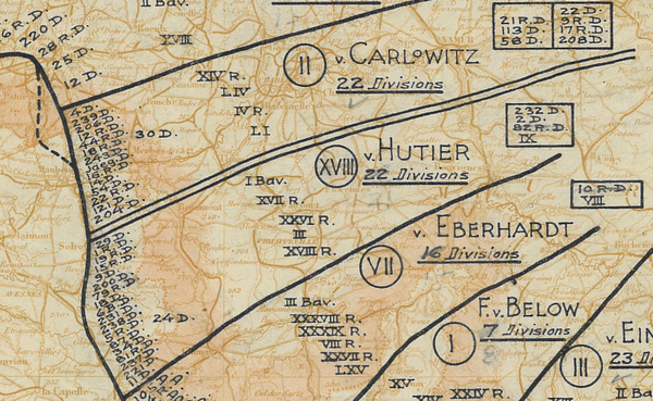 Battle Archives Map Order of Battle at Armistice #3