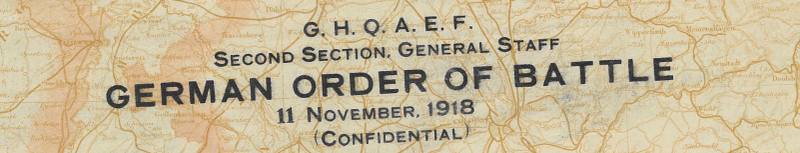 Battle Archives Map Order of Battle at Armistice #3