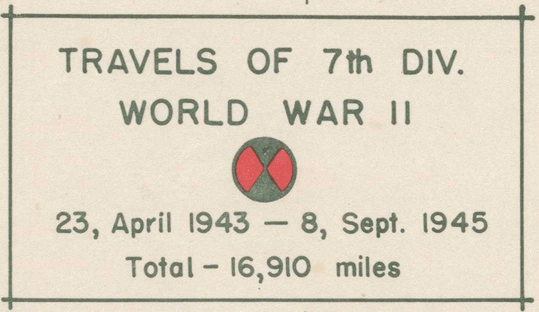 Battle Archives Map Pacific Campaign of the 7th Infantry Division