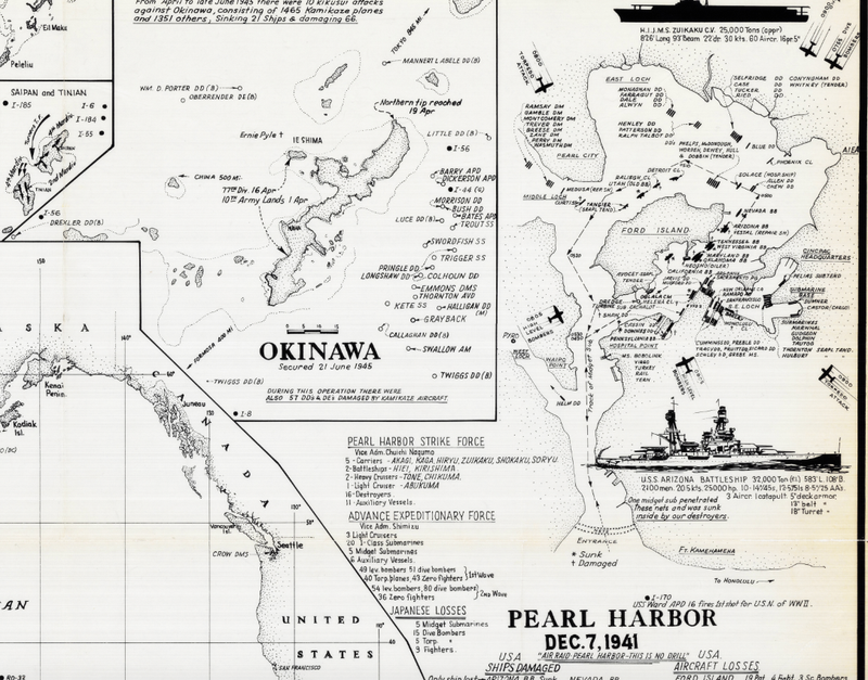 Battle Archives Map Pacific Theater of Operations #1
