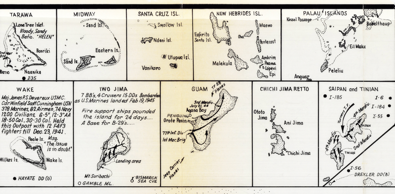 Battle Archives Map Pacific Theater of Operations #1