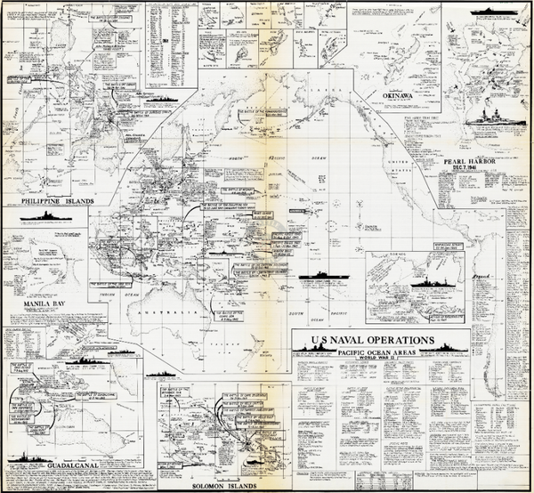 Battle Archives Map Pacific Theater of Operations #1