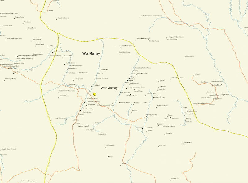 Battle Archives Map Paktika Province, Afghanistan