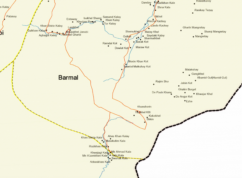 Battle Archives Map Paktika Province, Afghanistan
