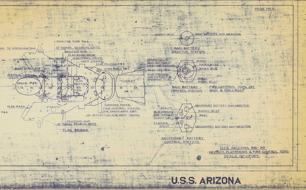 Battle Archives Map Pearl Harbor #2 (USS Arizona)