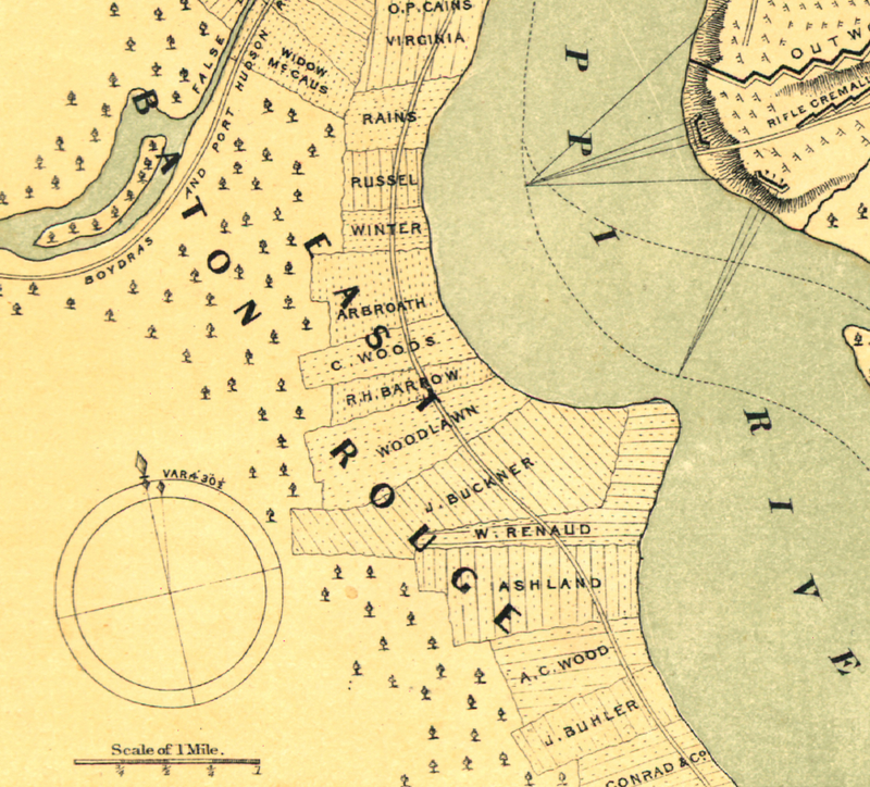 Battle Archives Map Port Hudson, Louisiana (Baton Rouge)
