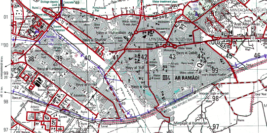 Battle Archives Map Ramadi, Iraq
