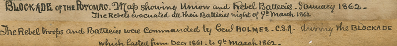 Battle Archives Map Rebel Blockade of the Potomac River