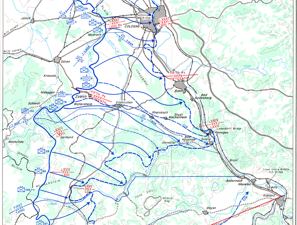 Rhineland Operation Lumberjack Battle Map